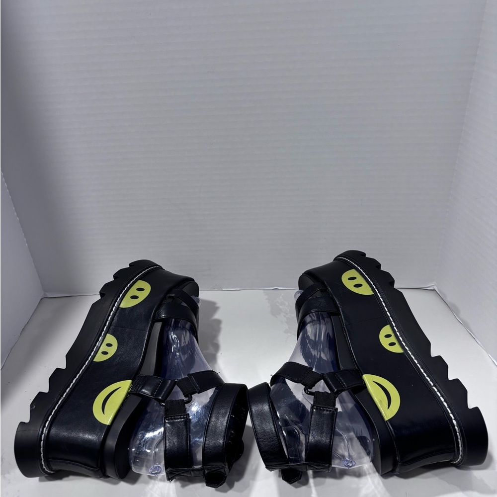 Lamoda Keep Smiling Platform Sandals Black Size 8 - Picture 2 of 9